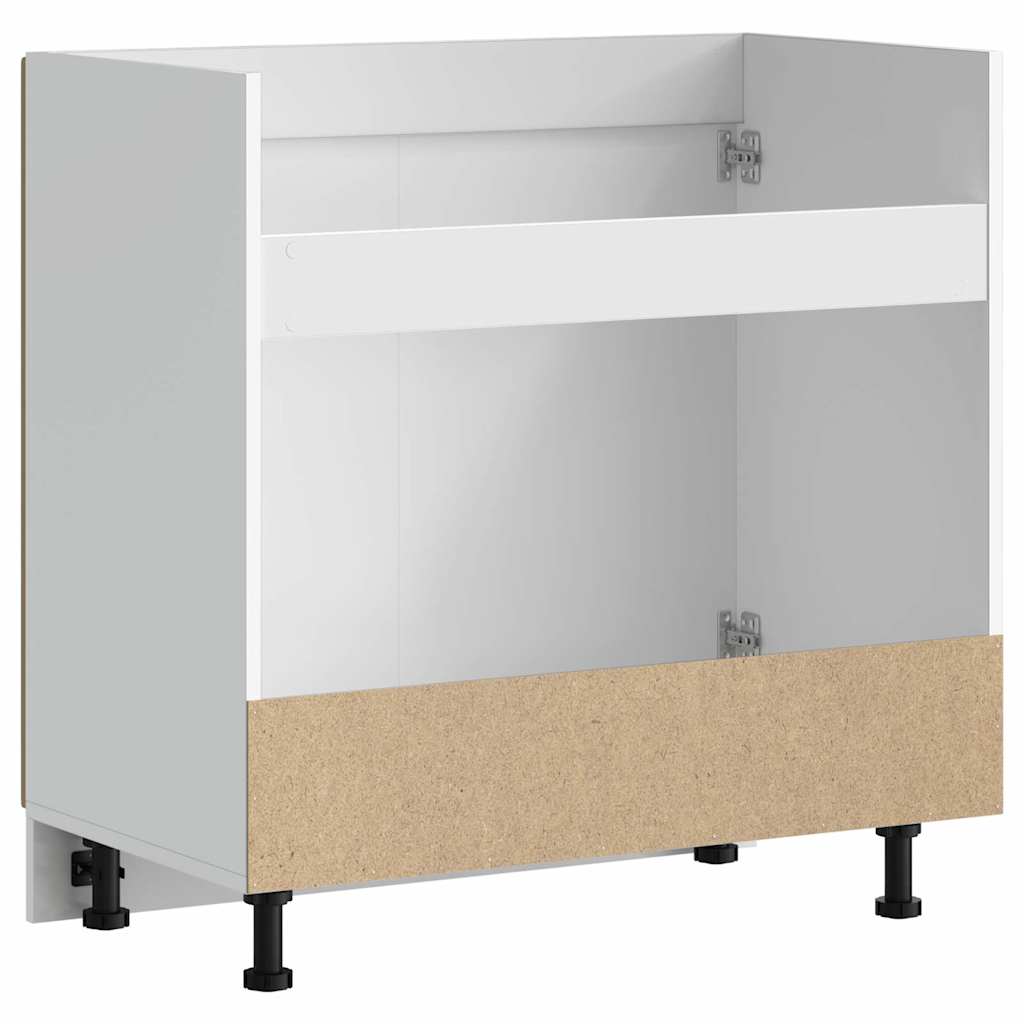 Sink Base Cabinet Kalmar Sonoma Oak 80x46x81.5 cm Engineered Wood