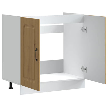 Sink Base Cabinet Kalmar Artisan Oak 80x46x81.5 cm Engineered Wood
