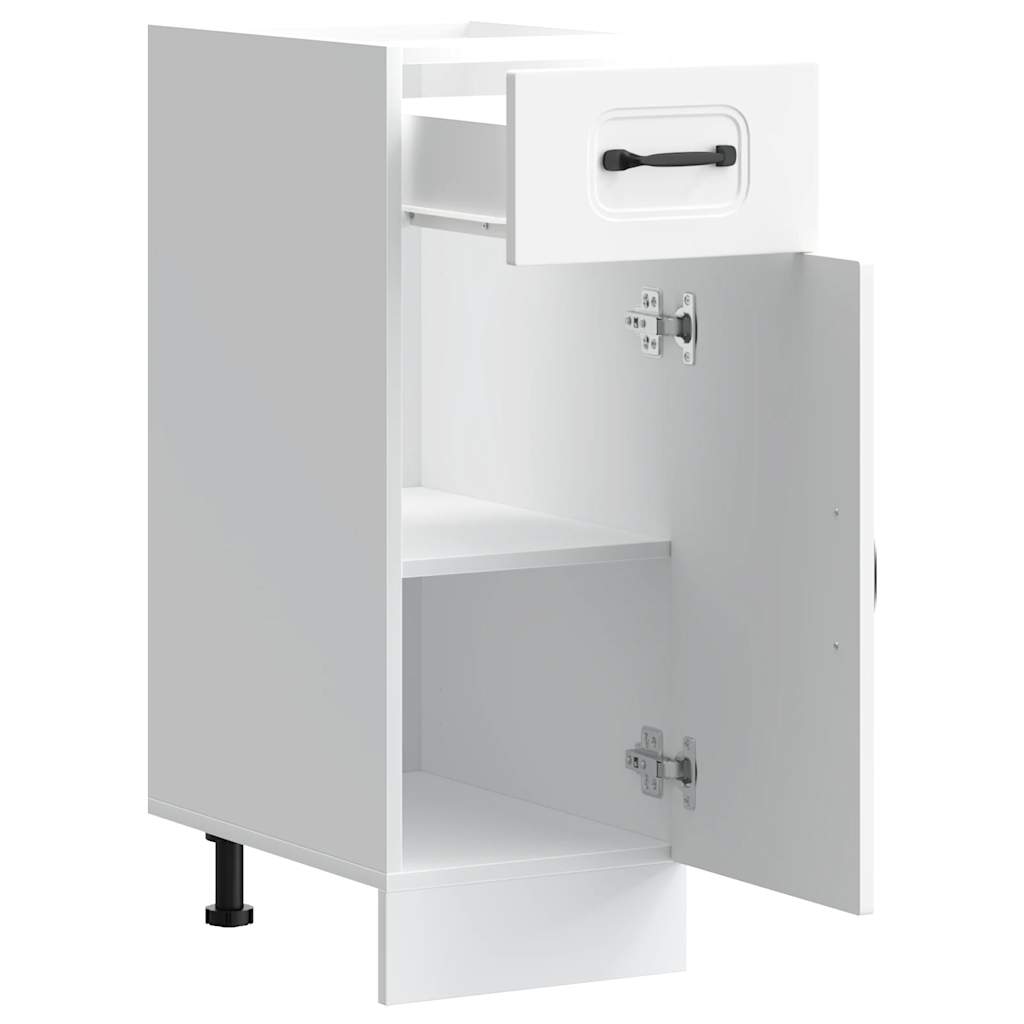Kitchen Base Cabinet Kalmar White Engineered Wood