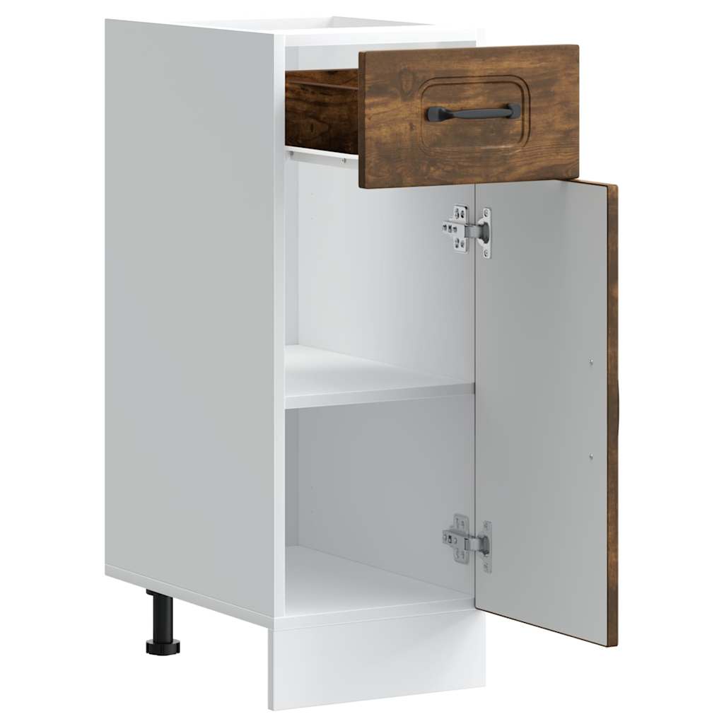 Kitchen Base Cabinet Kalmar Smoked Oak Engineered Wood