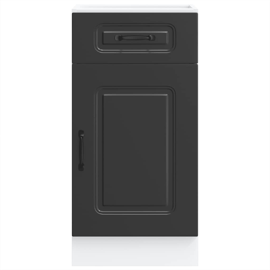 Kitchen Base Cabinet Kalmar Black Engineered Wood