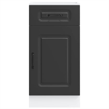 Kitchen Base Cabinet Kalmar Black Engineered Wood