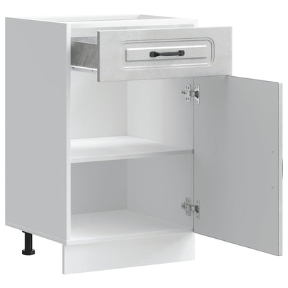 Kitchen Base Cabinet Kalmar Concrete Grey Engineered Wood