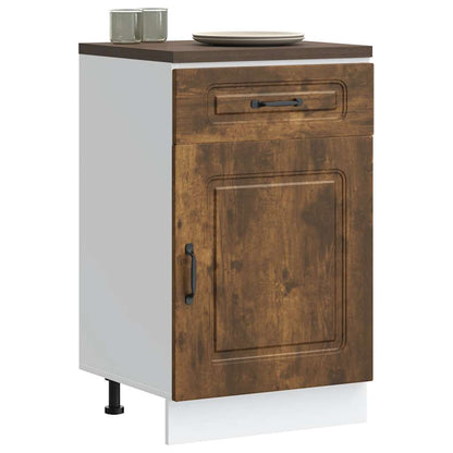 Kitchen Base Cabinet Kalmar Smoked Oak Engineered Wood