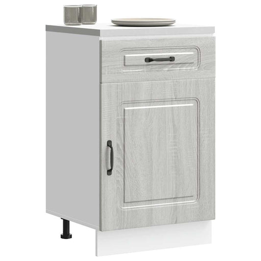 Kitchen Base Cabinet Kalmar Grey Sonoma Engineered Wood