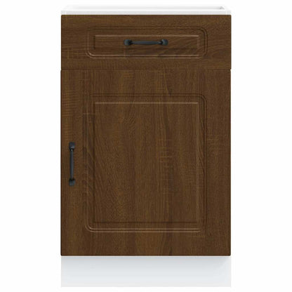 Kitchen Base Cabinet Kalmar Brown Oak Engineered Wood