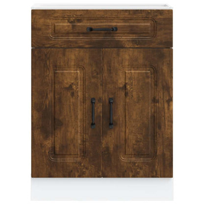 Kitchen Base Cabinet Kalmar Smoked Oak Engineered Wood