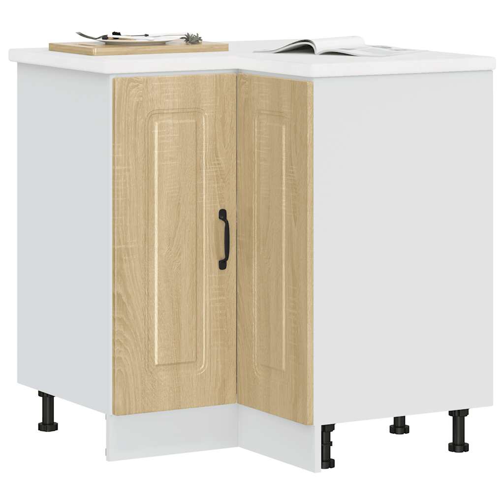 Kitchen Corner Base Cabinet Kalmar Sonoma Oak Engineered Wood