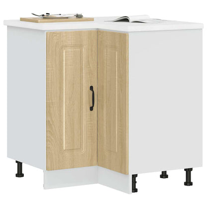 Kitchen Corner Base Cabinet Kalmar Sonoma Oak Engineered Wood
