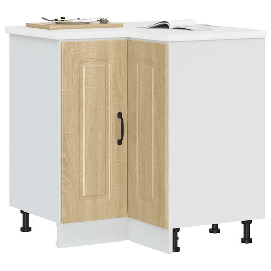 Kitchen Corner Base Cabinet Kalmar Sonoma Oak Engineered Wood