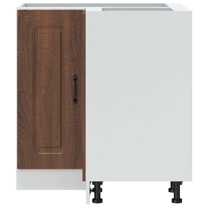 Kitchen Corner Base Cabinet Kalmar Brown Oak Engineered Wood