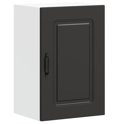 Kitchen Wall Cabinet Kalmar Black Engineered Wood