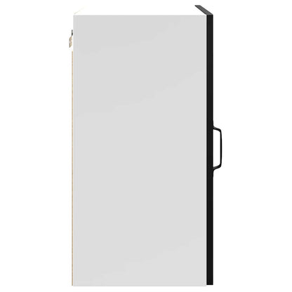 Kitchen Wall Cabinet Kalmar Black Engineered Wood