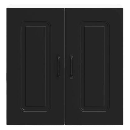 Kitchen Wall Cabinet Kalmar Black Engineered Wood