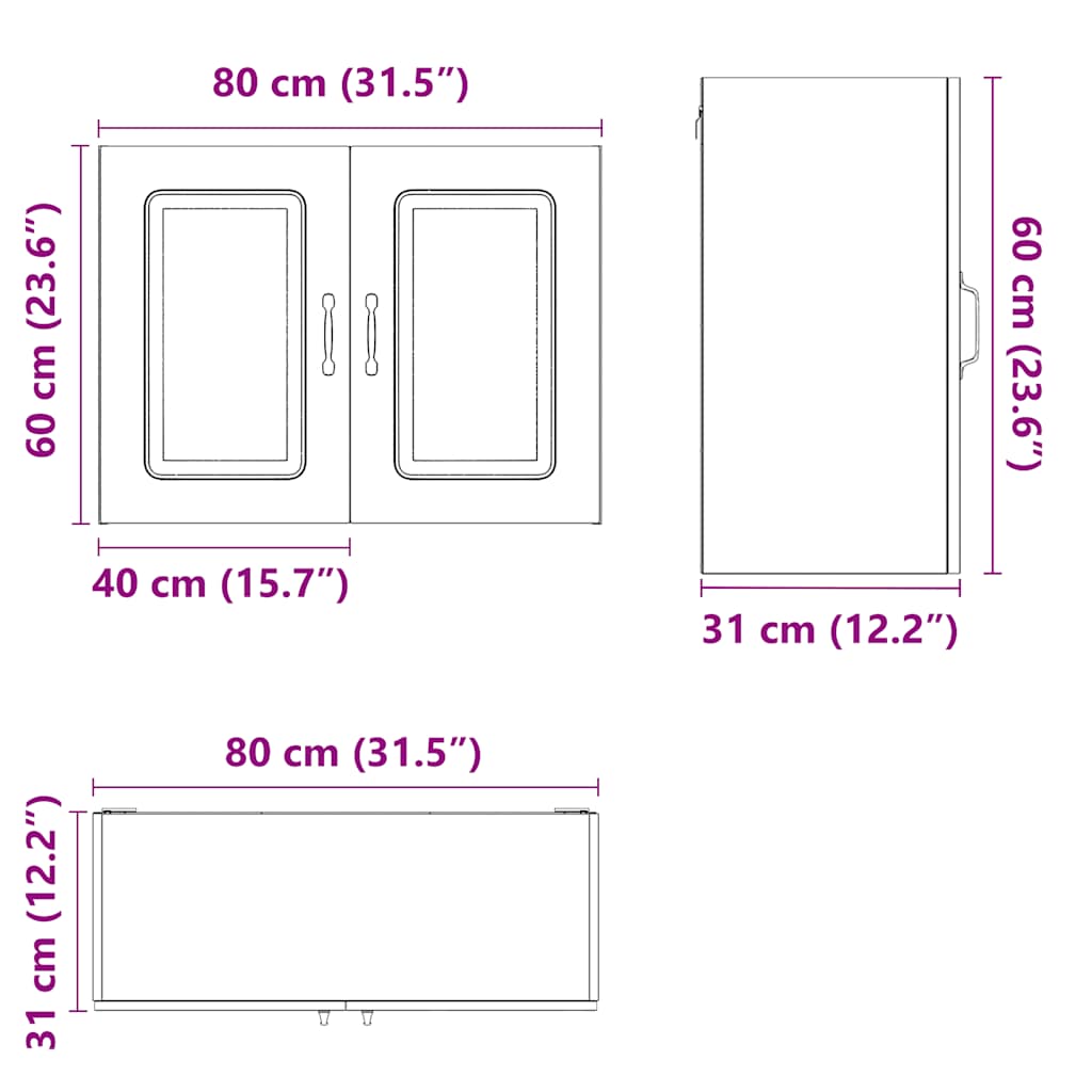 Kitchen Wall Cabinet Kalmar White Engineered Wood
