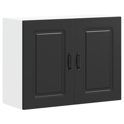Kitchen Wall Cabinet Kalmar Black Engineered Wood