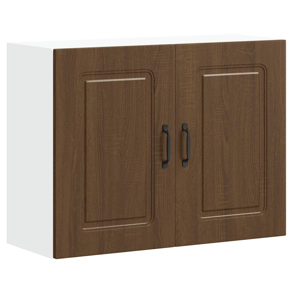 Kitchen Wall Cabinet Kalmar Brown Oak Engineered Wood