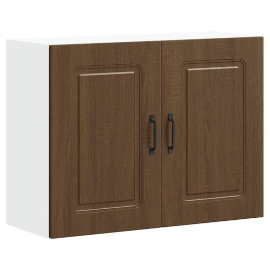Kitchen Wall Cabinet Kalmar Brown Oak Engineered Wood