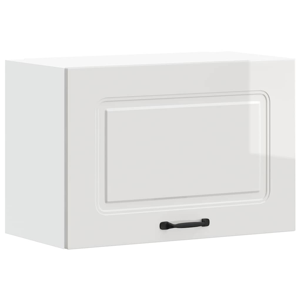 Kitchen Wall Cabinet Kalmar High Gloss White Engineered Wood