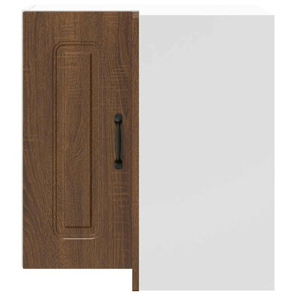 Kitchen Wall Corner Cabinet Kalmar Brown Oak Engineered Wood