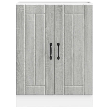 Sink Base Cabinet Lucca Grey Sonoma Engineered Wood
