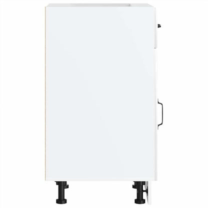 Kitchen Base Cabinet Lucca High Gloss White Engineered Wood