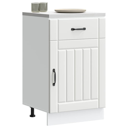 Kitchen Base Cabinet Lucca White Engineered Wood