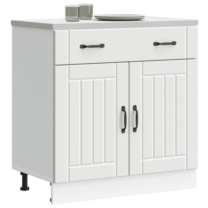 Kitchen Base Cabinet Lucca White Engineered Wood