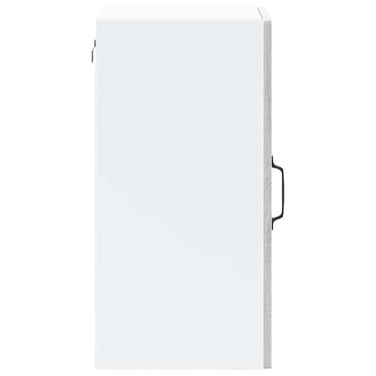Kitchen Wall Cabinet with Glass Door Lucca Grey Sonoma