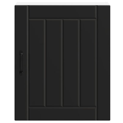Kitchen Wall Cabinet Lucca Black Engineered Wood