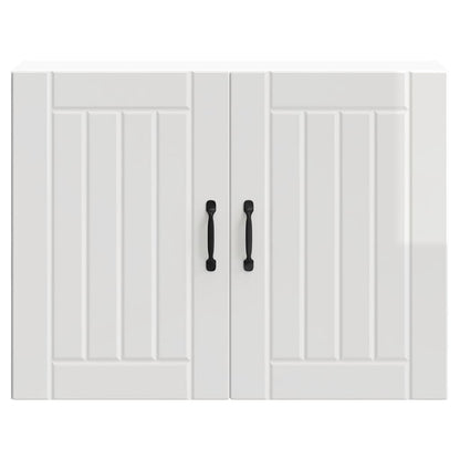 Kitchen Wall Cabinet Lucca High Gloss White Engineered Wood