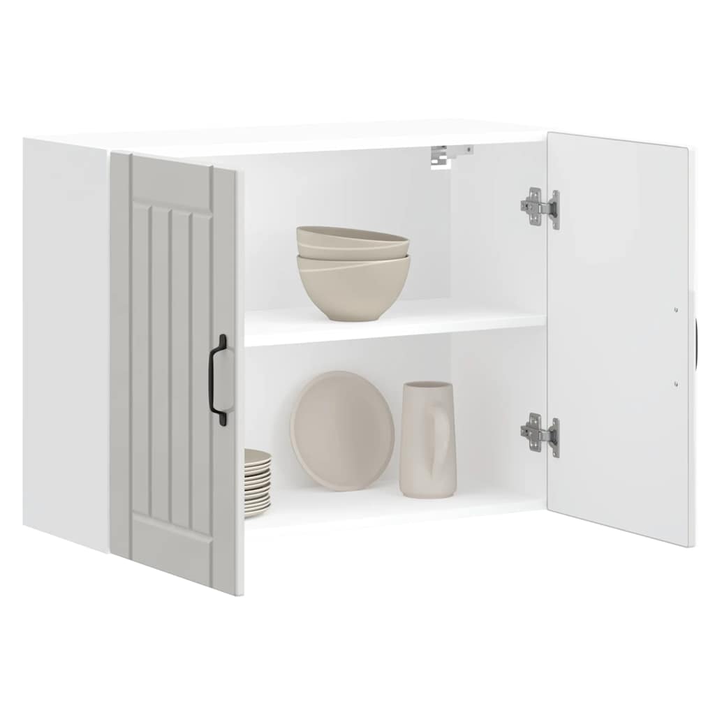 Kitchen Wall Cabinet Lucca High Gloss White Engineered Wood