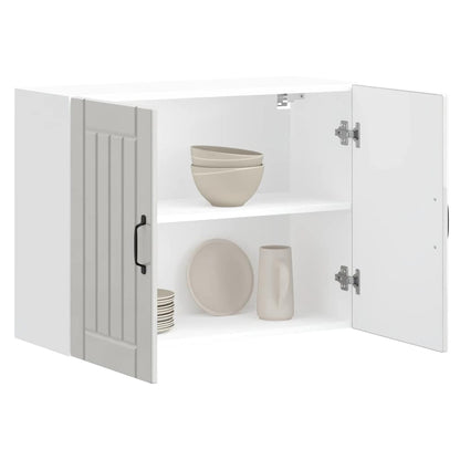 Kitchen Wall Cabinet Lucca High Gloss White Engineered Wood