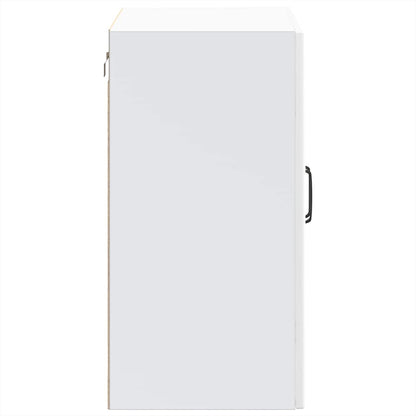 Kitchen Wall Cabinet with Glass Door Lucca White Engineered Wood