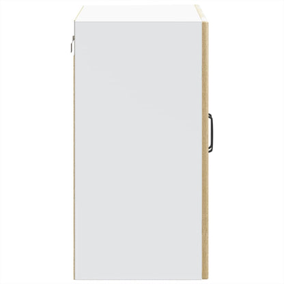 Kitchen Wall Cabinet with Glass Door Lucca Sonoma Oak Engineered Wood