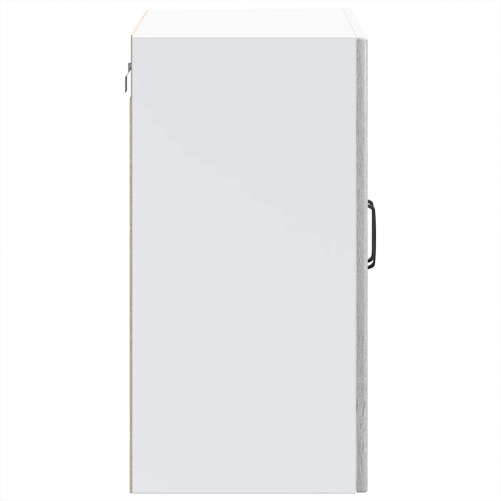 Kitchen Wall Cabinet with Glass Door Lucca Grey Sonoma Engineered Wood