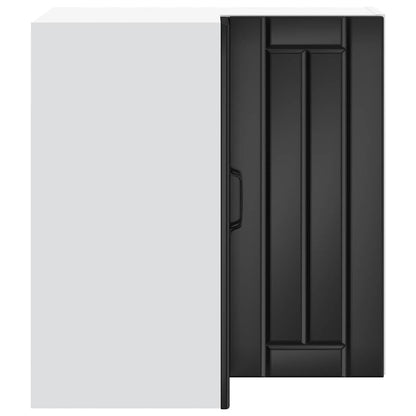 Kitchen Wall Corner Cabinet Lucca Black Engineered Wood