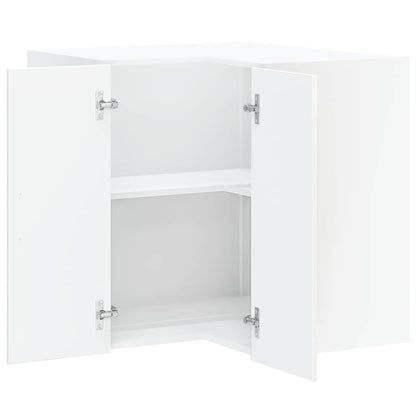 Kitchen Wall Corner Cabinet Lucca High Gloss White Engineered Wood