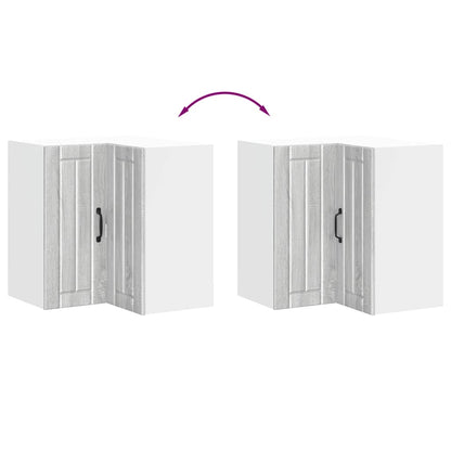 Kitchen Wall Corner Cabinet Lucca Grey Sonoma Engineered Wood