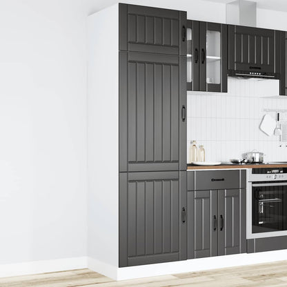 Kitchen Cupboard Lucca Black Engineered Wood