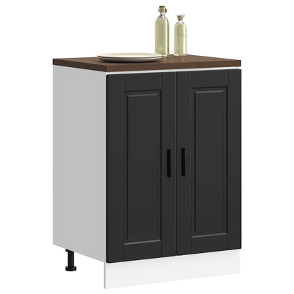 Kitchen Base Cabinet Porto Black Engineered Wood