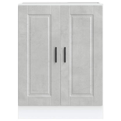 Kitchen Base Cabinet Porto Concrete Grey Engineered Wood