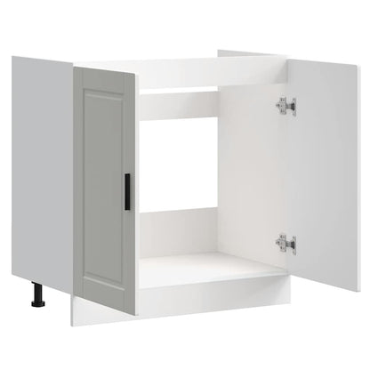 Sink Base Cabinet "Porto" High Gloss White 80x46x81.5 cm Engineered Wood