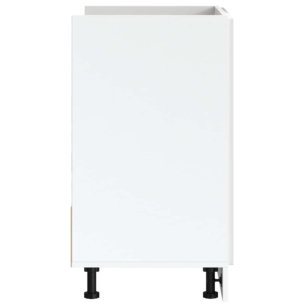Sink Base Cabinet "Porto" High Gloss White 80x46x81.5 cm Engineered Wood