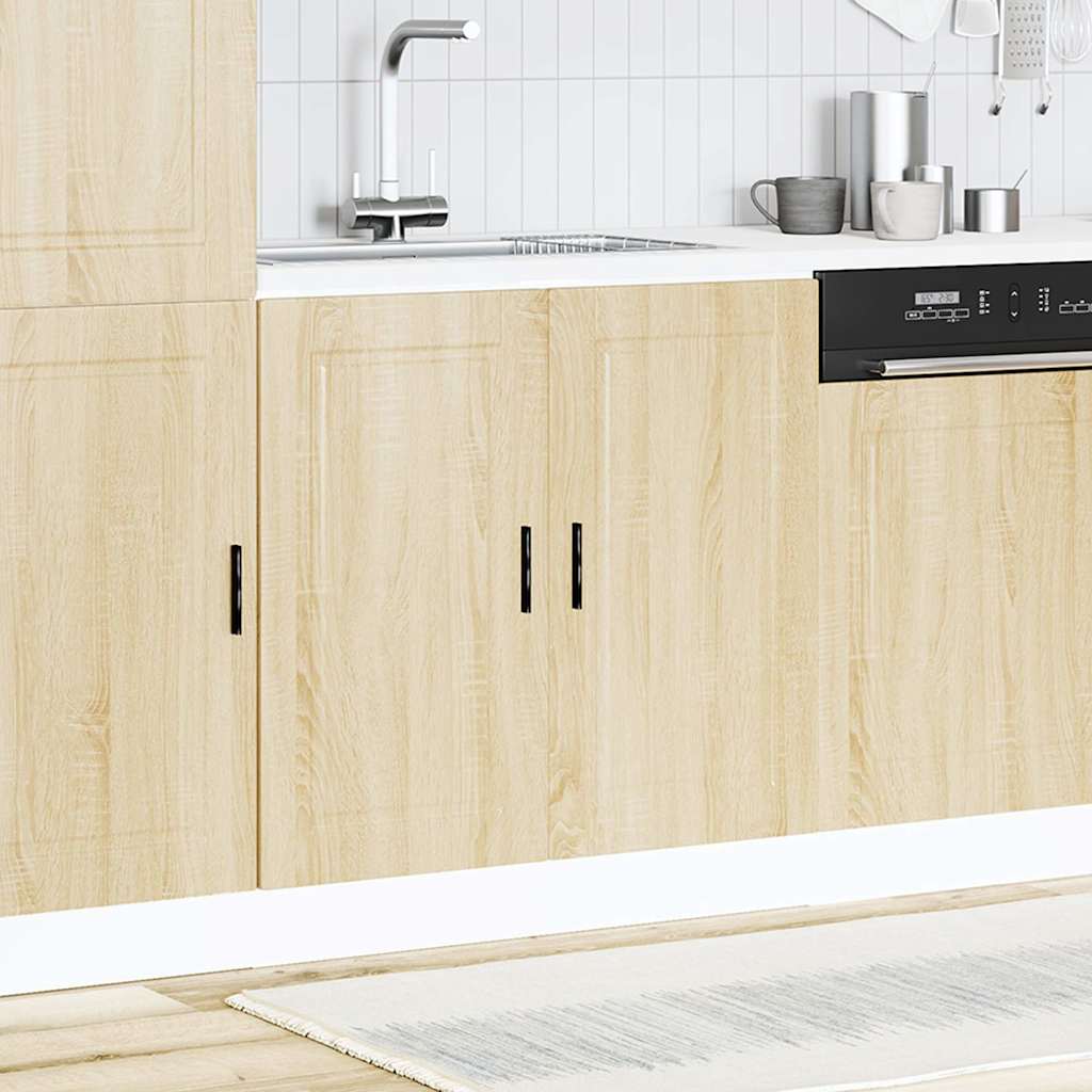 Sink Base Cabinet "Porto" Sonoma Oak 80x46x81.5 cm Engineered Wood