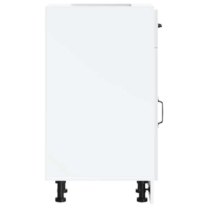 Kitchen Base Cabinet Porto High Gloss White Engineered Wood
