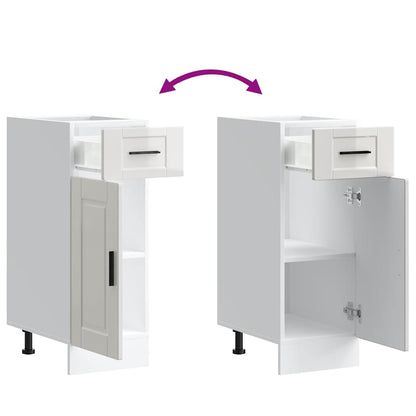 Kitchen Base Cabinet Porto High Gloss White Engineered Wood