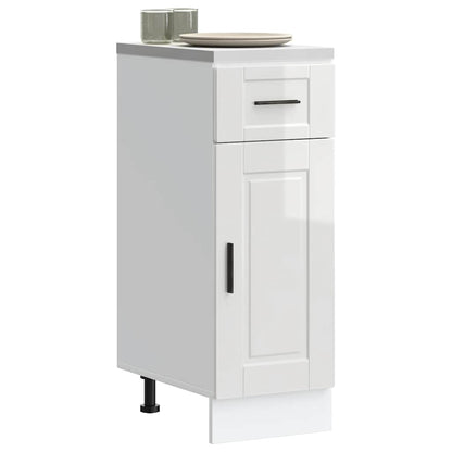 Kitchen Base Cabinet Porto High Gloss White Engineered Wood