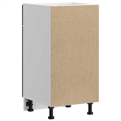 Kitchen Base Cabinet Porto Black Engineered Wood
