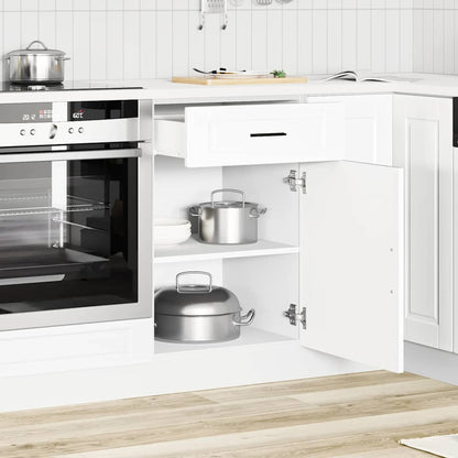Kitchen Base Cabinet Porto White Engineered Wood